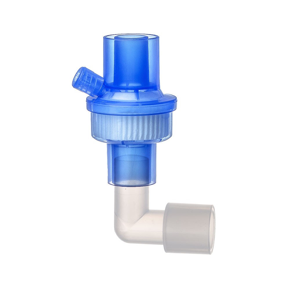 Фильтр дыхательный бактериально-вирусный с тепловлагообменником (HMEF) педиатрический с угловым коннектором