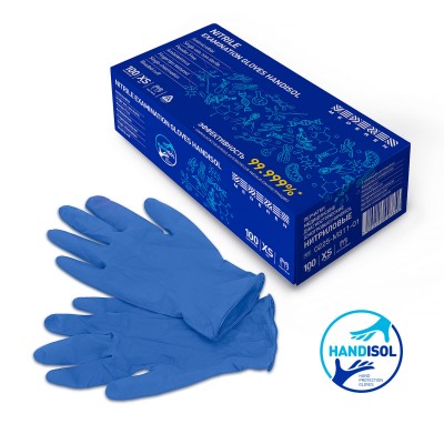 Перчатки с антимикробным покрытием HANDISOL медицинские диагностические.